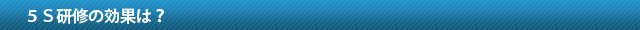 ５Ｓ研修の効果は？　